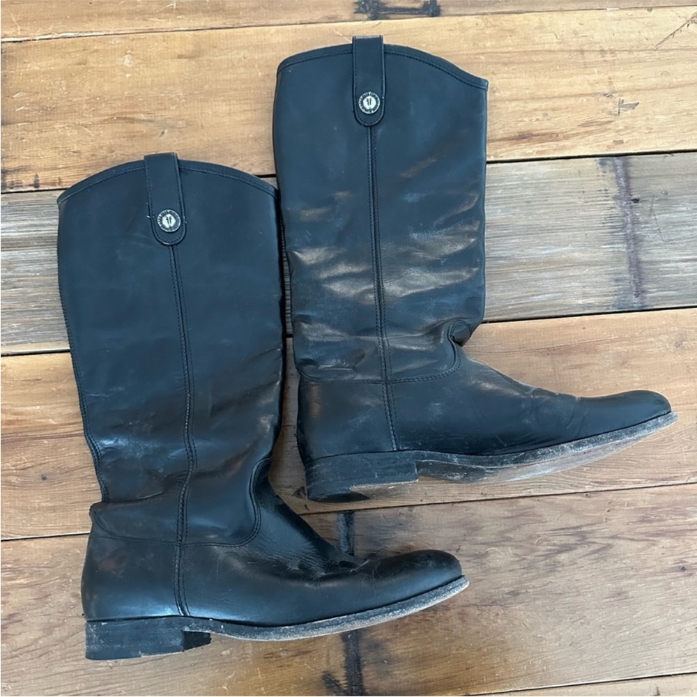 ❤️🔥Frye - Black Melissa Button 2 Riding Boots - 9